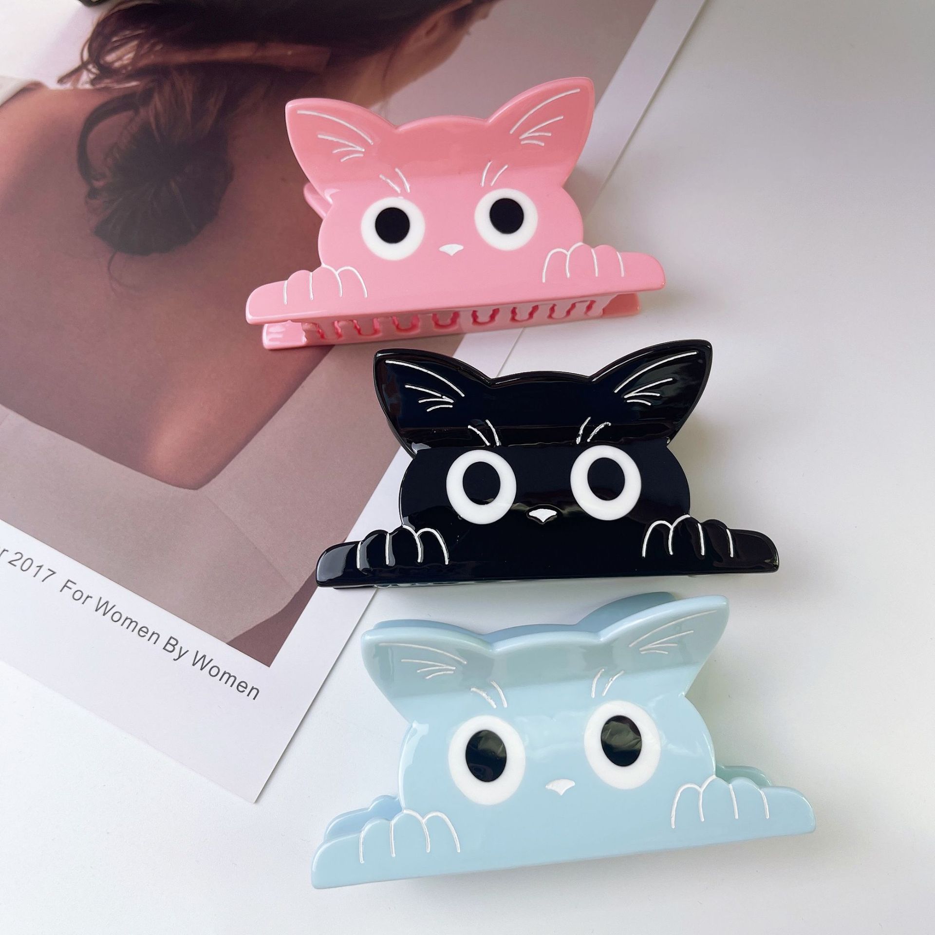 Premium Cat Acetate Hair Clips 4 premium animal acetate hair clips (复制)
