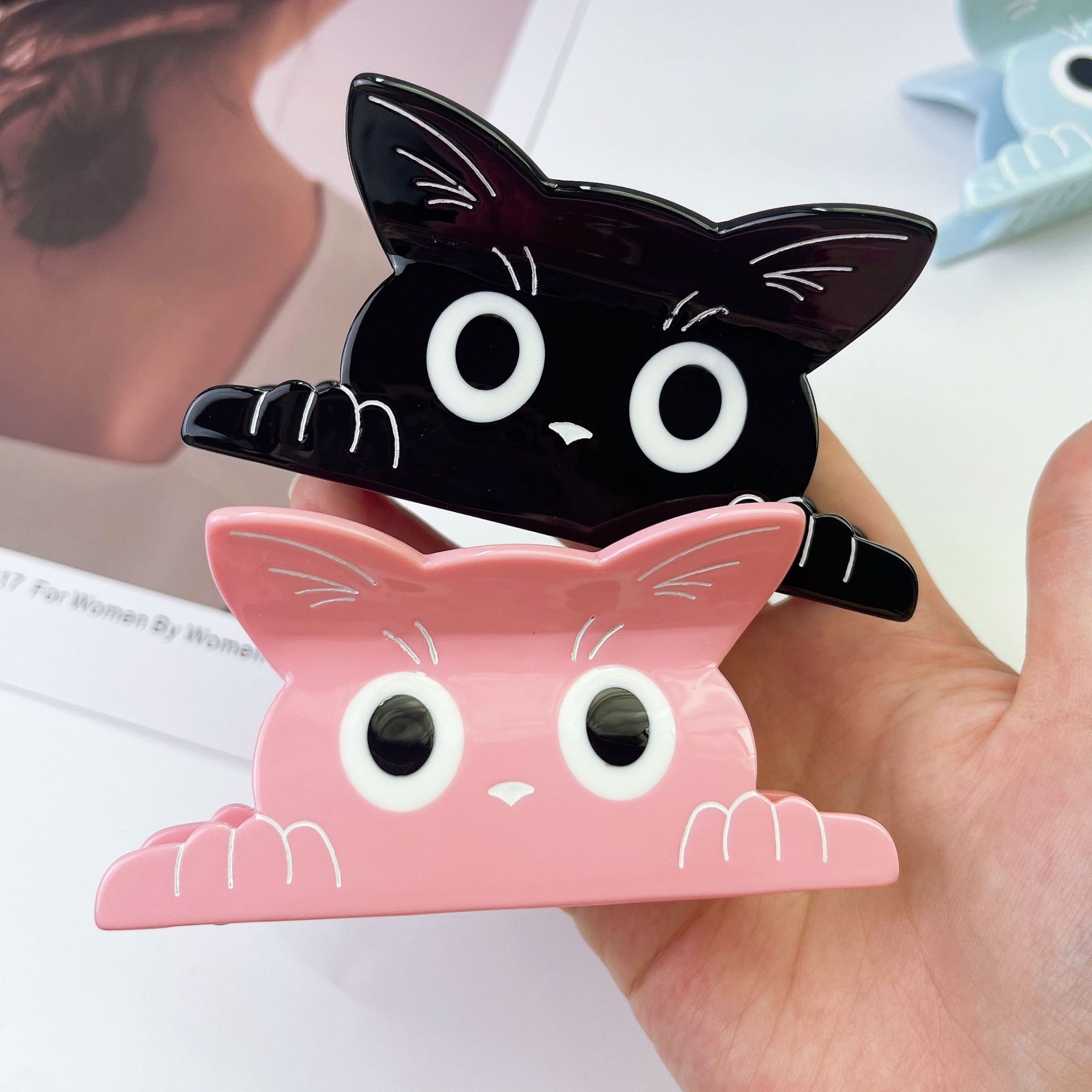 Premium Cat Acetate Hair Clips 2 premium animal acetate hair clips (复制)