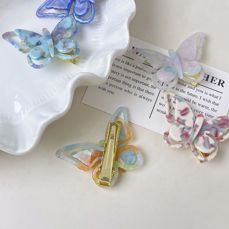 Premium Butterfly Acetate Claw Clips 4 premium icecream acetate claw clips