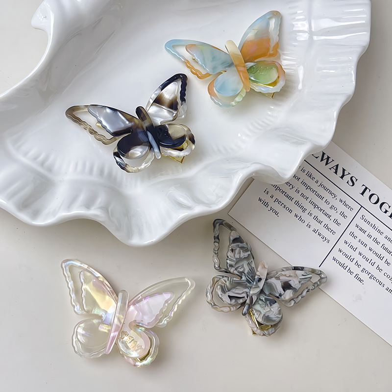 Premium Butterfly Acetate Claw Clips 3 premium icecream acetate claw clips