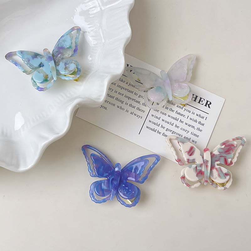 Premium Butterfly Acetate Claw Clips 2 premium icecream acetate claw clips