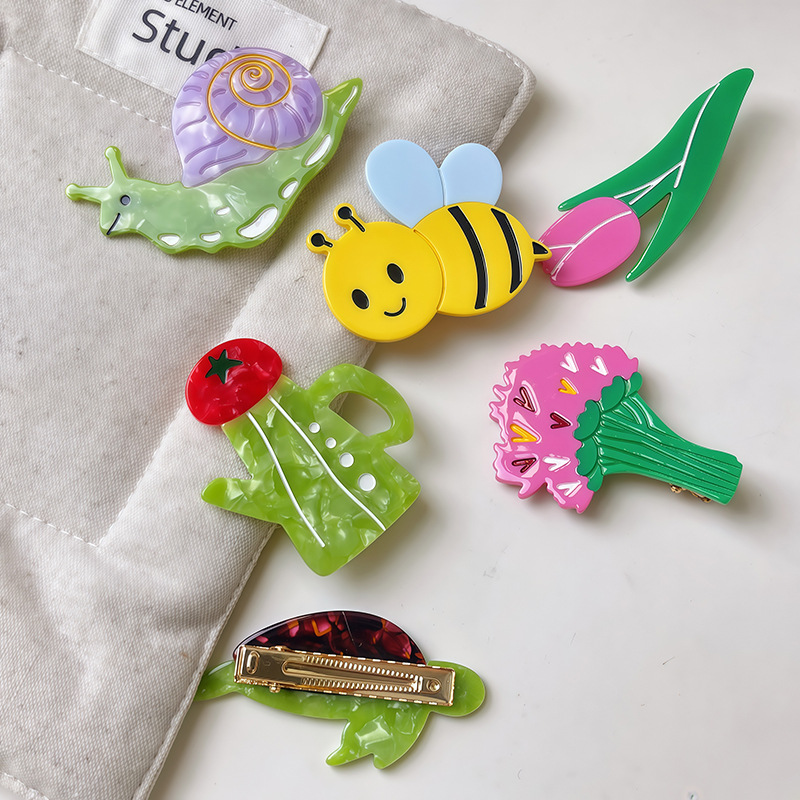 Flower & Bird Hair Clip 2 premium acetate hair clip