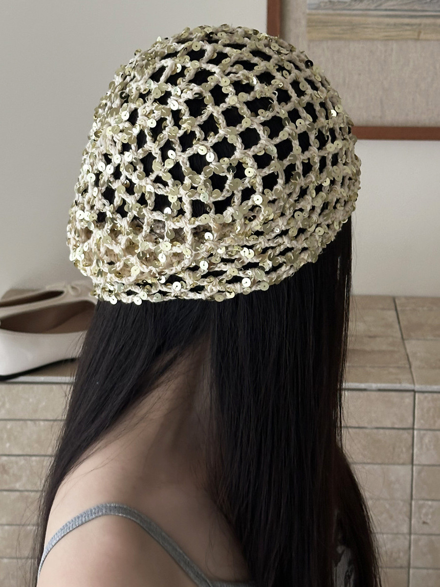 Sequin Crochet Bucket Hat 3 sequin crochet bucket hat
