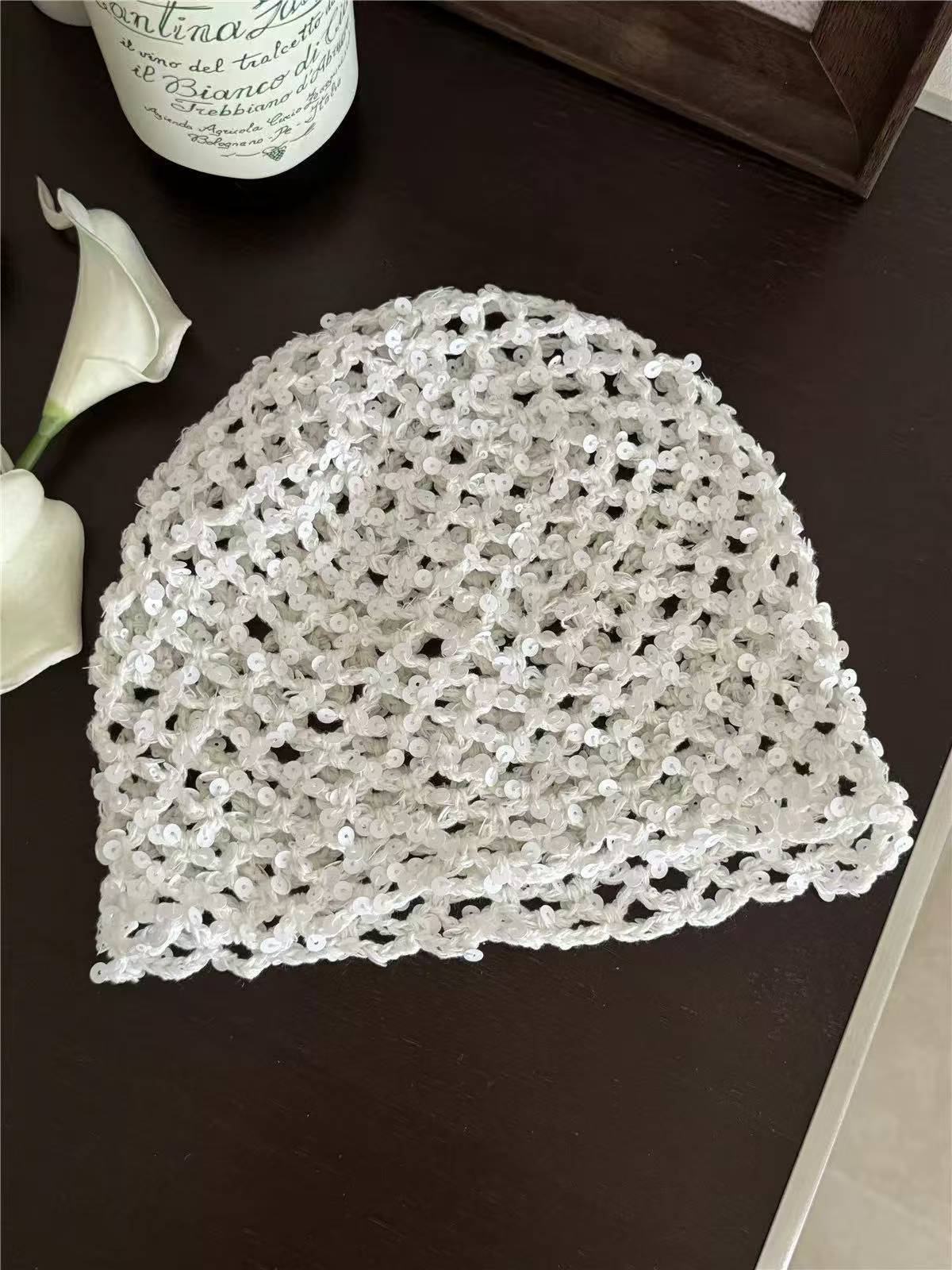 Sequin Crochet Bucket Hat 2 sequin crochet bucket hat