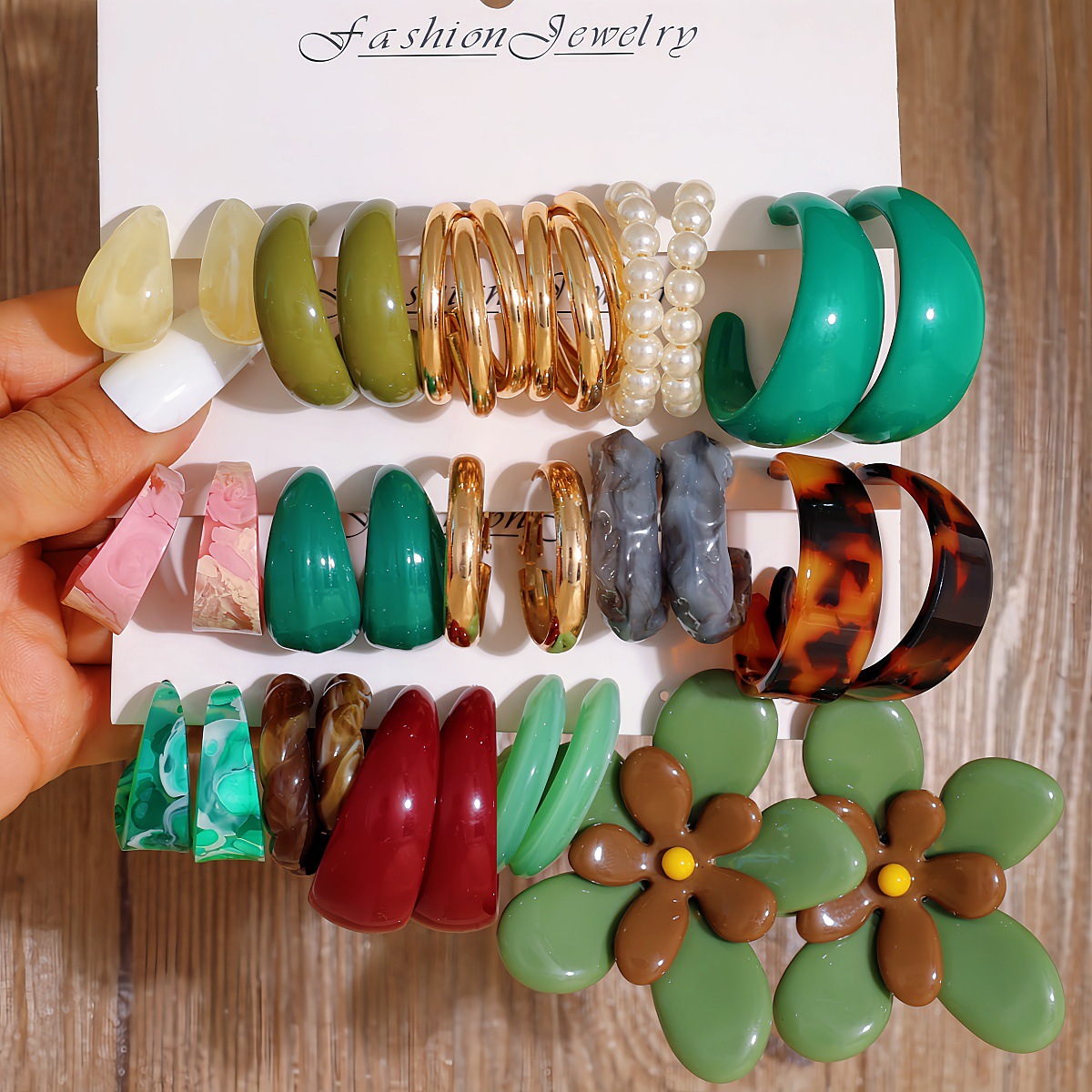 Home 166 premium acetate & resin earings (复制)
