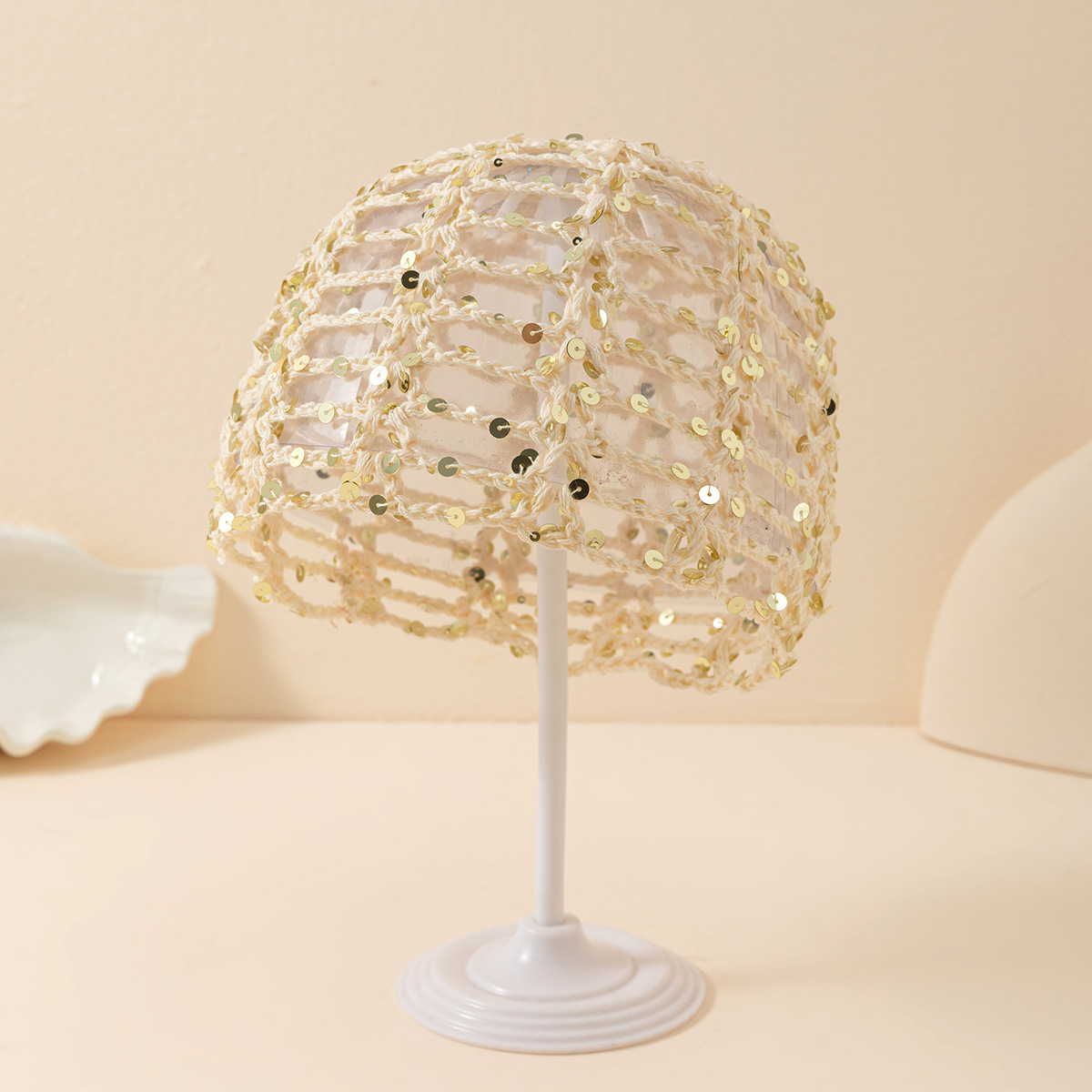 sequin crochet bucket hat