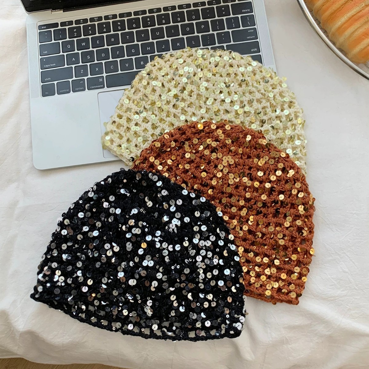 Sequin Crochet Bucket Hat 4 sequin crochet bucket hat