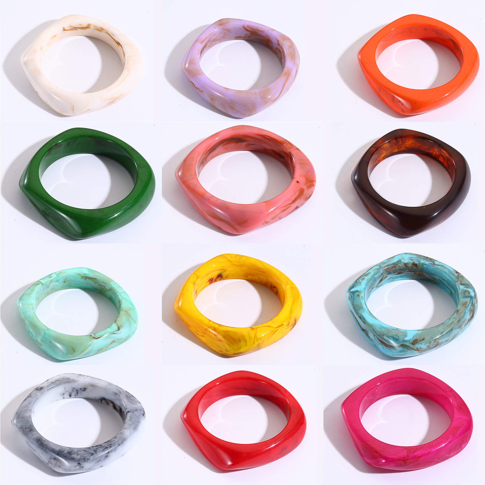 Premium Acetate & Resin Bracelets 4 premium acetate & resin bracelets (复制)