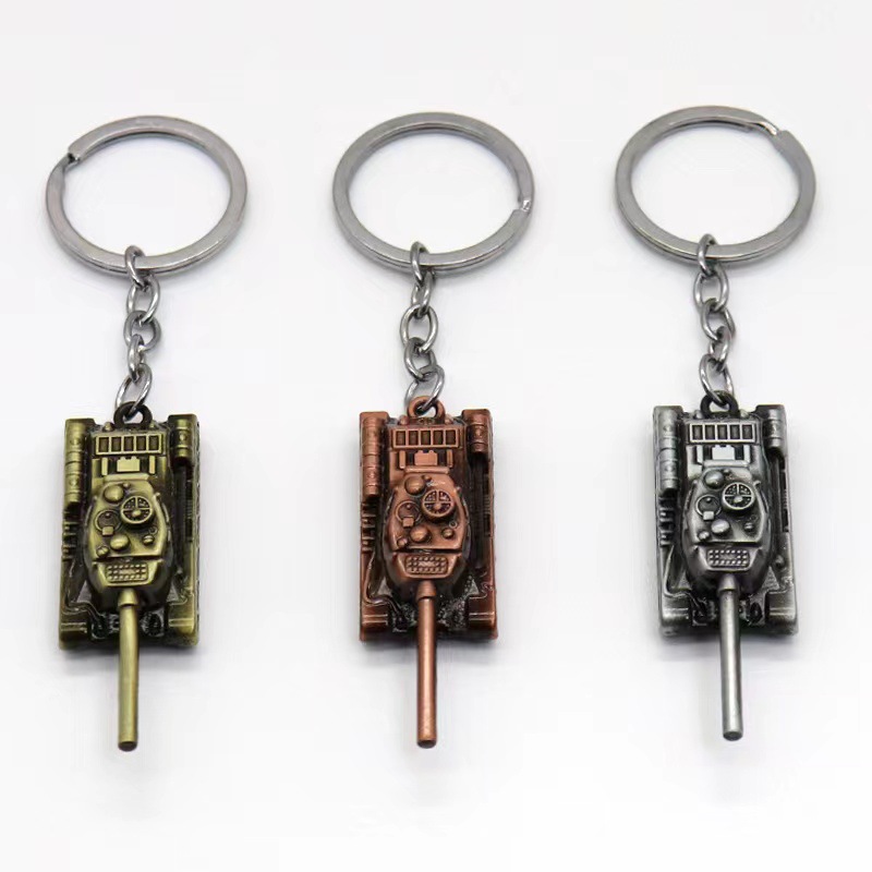 Home 245 miniature t34 tank model keychain