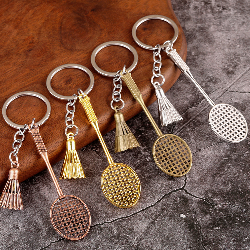Home 270 miniature badminton racket keychain