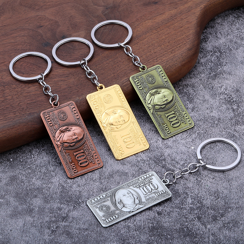 Home 196 miniature 100 dollar bill keychain