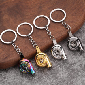 miniature metal turbocharger keychain