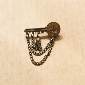 vintage key tassel brooch