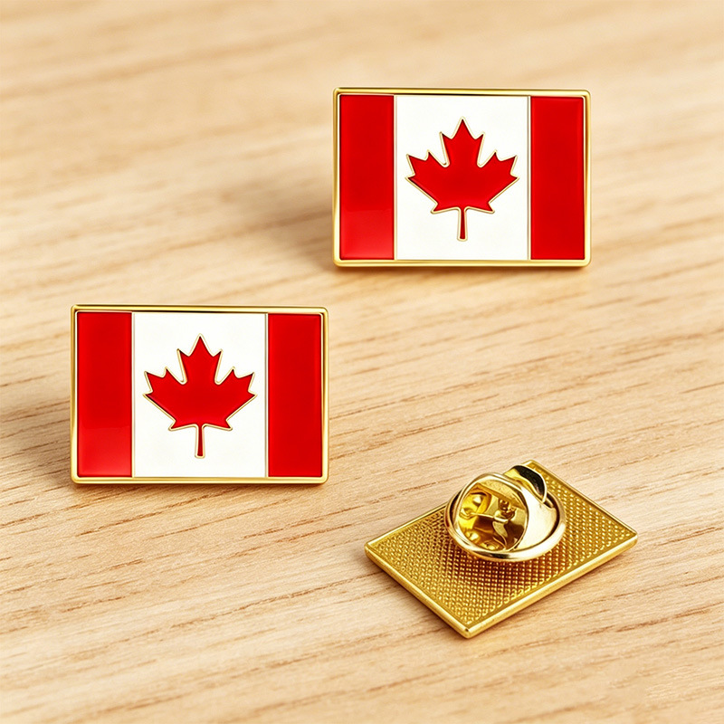 Home 218 canada flag enamel pin