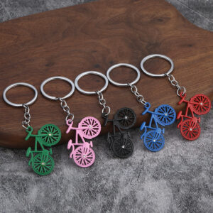 3d retro cycling bike keyring