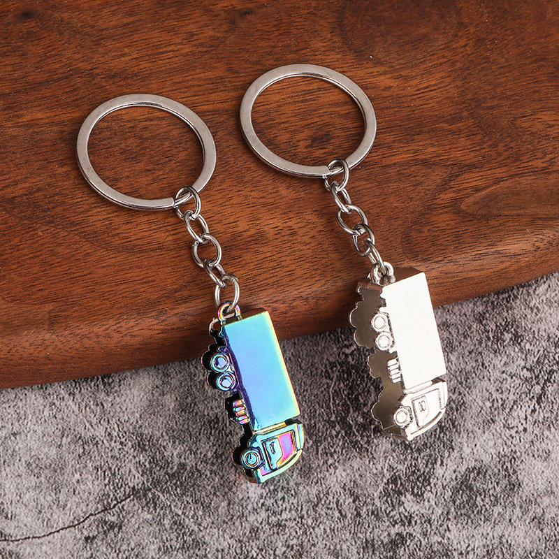 Home 187 mini metal semi truck keychain