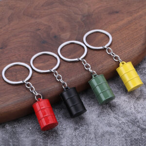 3d gasoline barrel barrel keyring