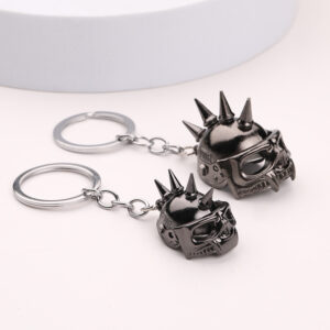 mini metal oil drum keychain