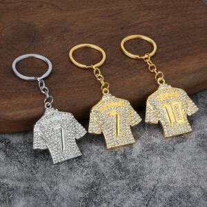 rhinestone soccer jersey keychain