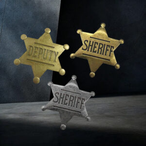 vintage western sheriff star badge