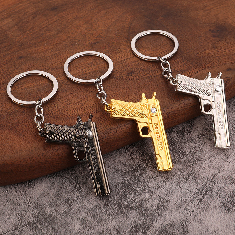 Miniature Pistol Gun Model Keychain 1 miniature pistol gun model keychain