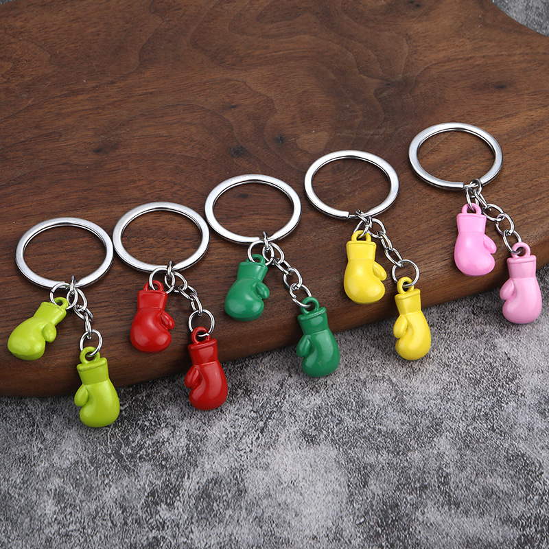 Home 232 boxing gloves metal keychain