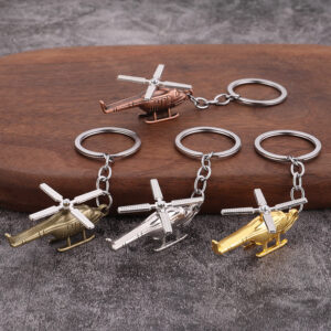 helicopter metal keychain