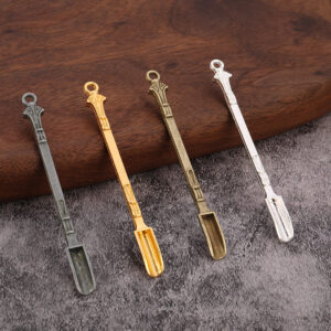 mini metal micro spoon keychain