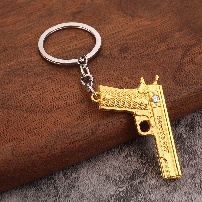 Miniature Pistol Gun Model Keychain 2 miniature pistol gun model keychain