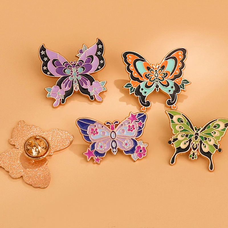 Home 200 vintage colorful butterfly brooch