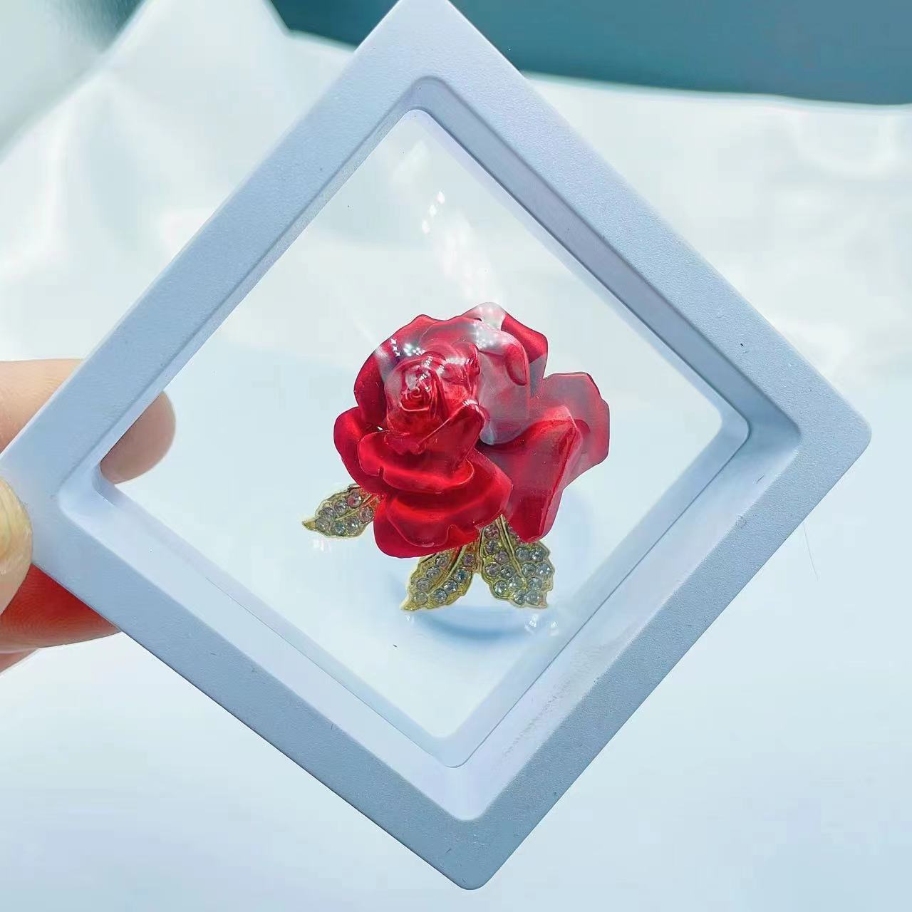 Luxury Red Rose Enamel Brooch 3 auto draft