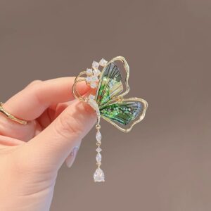 translucent mesh butterfly brooch