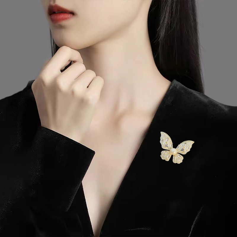 Luxury Lace Butterfly Brooch 4 luxury lace butterfly brooch