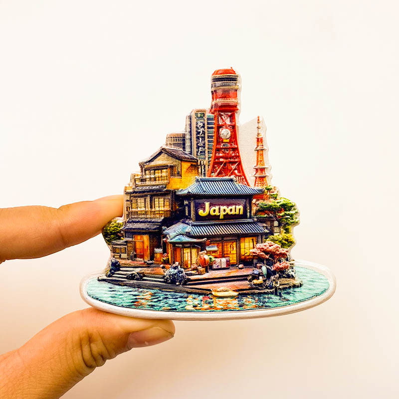 Japan Souvenir Fridge Magnet - 3D Tokyo, Osaka & Mount Fuji Landmark Decor 2 japan souvenir fridge magnet 3d tokyo, osaka & mount fuji landmark decor