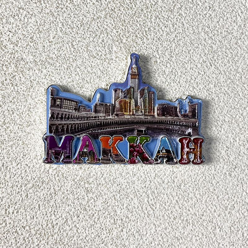 Saudi Arabia Souvenir Fridge Magnet - 3D Makkah & Jeddah City Landmark Decor 4 saudi arabia souvenir fridge magnet 3d makkah & jeddah city landmark decor