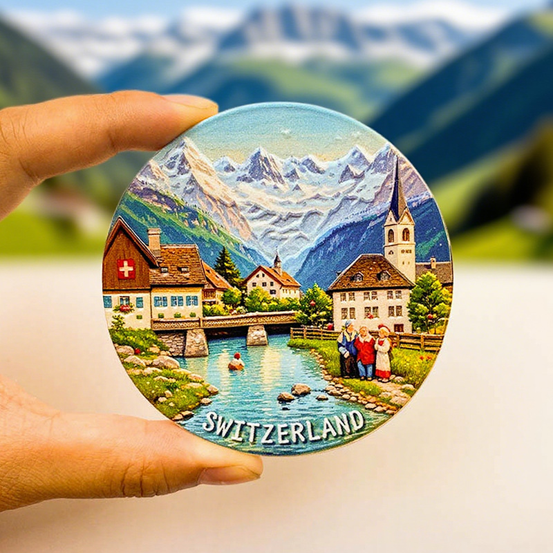 Switzerland Souvenir Fridge Magnet - 3D Swiss Alps Travel Decor 2 switzerland souvenir fridge magnet 3d swiss alps travel decor