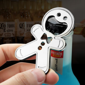 gingerbread man bottle opener keychain