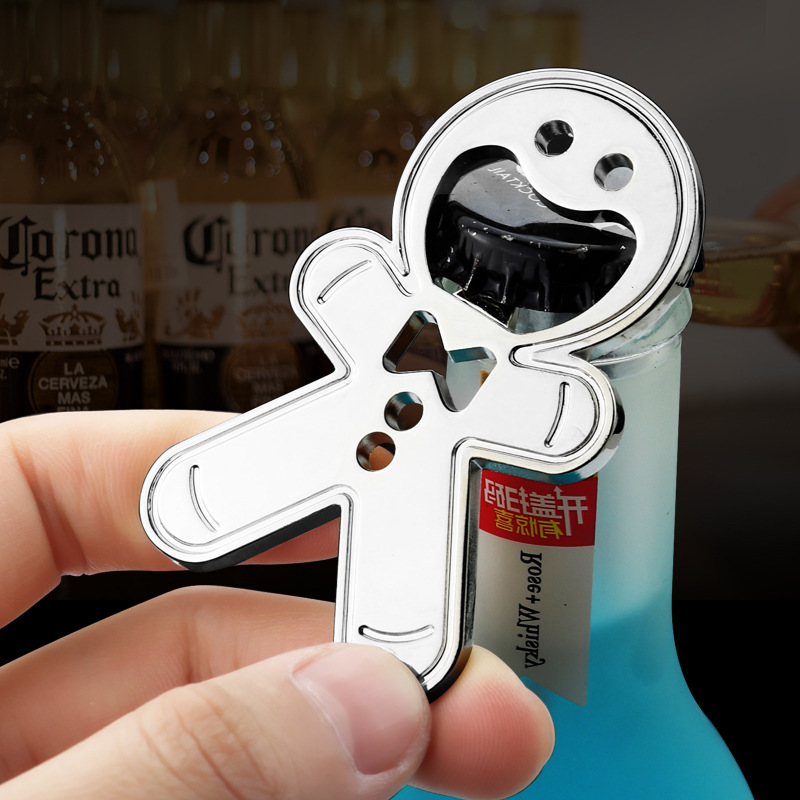 Home 248 gingerbread man bottle opener keychain