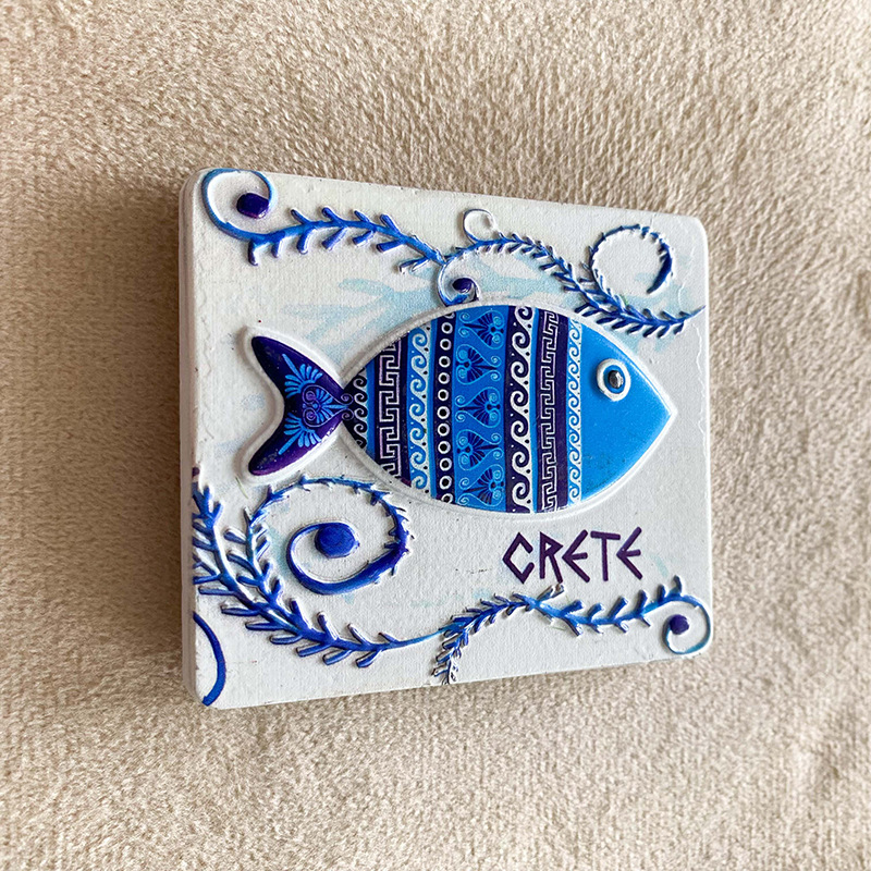 Greek Evil Eye Souvenir Magnet - 3D Protective Amulet & Cultural Decor 6 greek evil eye souvenir magnet 3d protective amulet & cultural decor