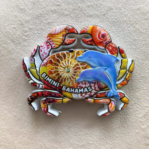 tropical crab fridge magnet 3d colorful souvenir decor
