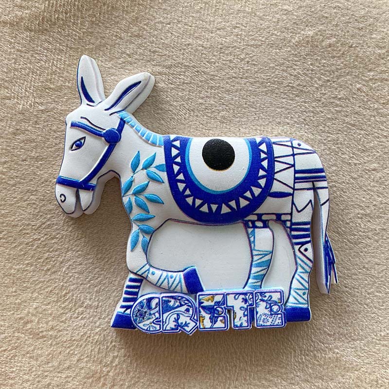 Greek Evil Eye Souvenir Magnet - 3D Protective Amulet & Cultural Decor 5 greek evil eye souvenir magnet 3d protective amulet & cultural decor