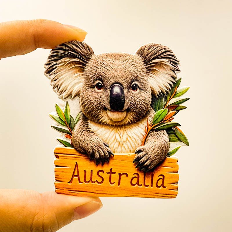 Australia Souvenir Fridge Magnet - 3D Koala & Sydney Landmark Decor 2 australia souvenir fridge magnet 3d koala & sydney landmark decor