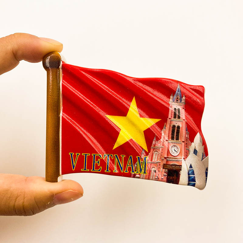 Vietnam Souvenir Fridge Magnet - 3D Cultural Landmark, Food & Travel Decor 2 vietnam souvenir fridge magnet 3d cultural landmark, food & travel decor