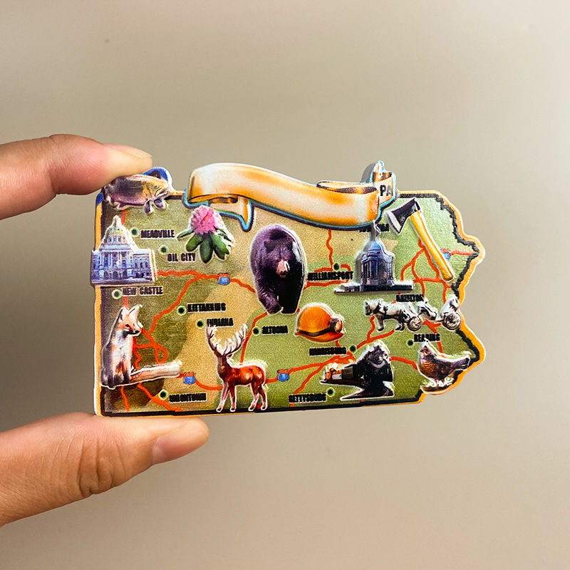 USA City Souvenir Fridge Magnet - 3D Landmark & Culture Travel Decor 6 usa city souvenir fridge magnet 3d landmark & culture travel decor