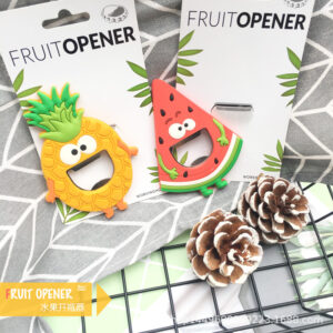 fruit themed bottle opener creative pineapple & watermelon fridge magnet