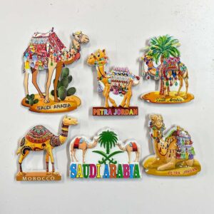 Company saudi arabia souvenir fridge magnet 3d camel & desert landmark decor
