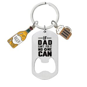 custom father's day bottle opener keychain