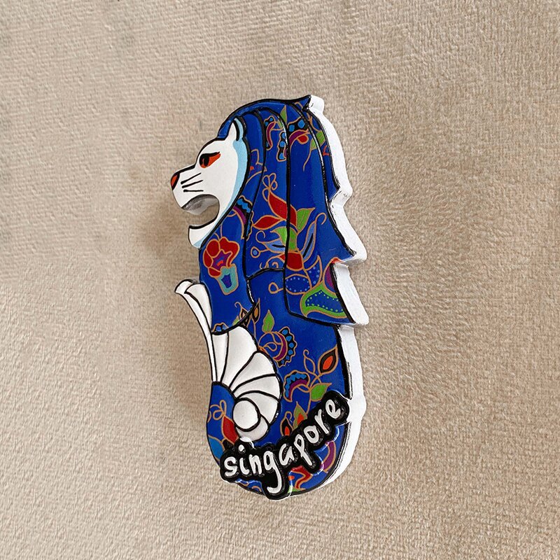 Singapore Souvenir Fridge Magnet - 3D Merlion & City Landmark Decor 3 singapore souvenir fridge magnet 3d merlion & city landmark decor