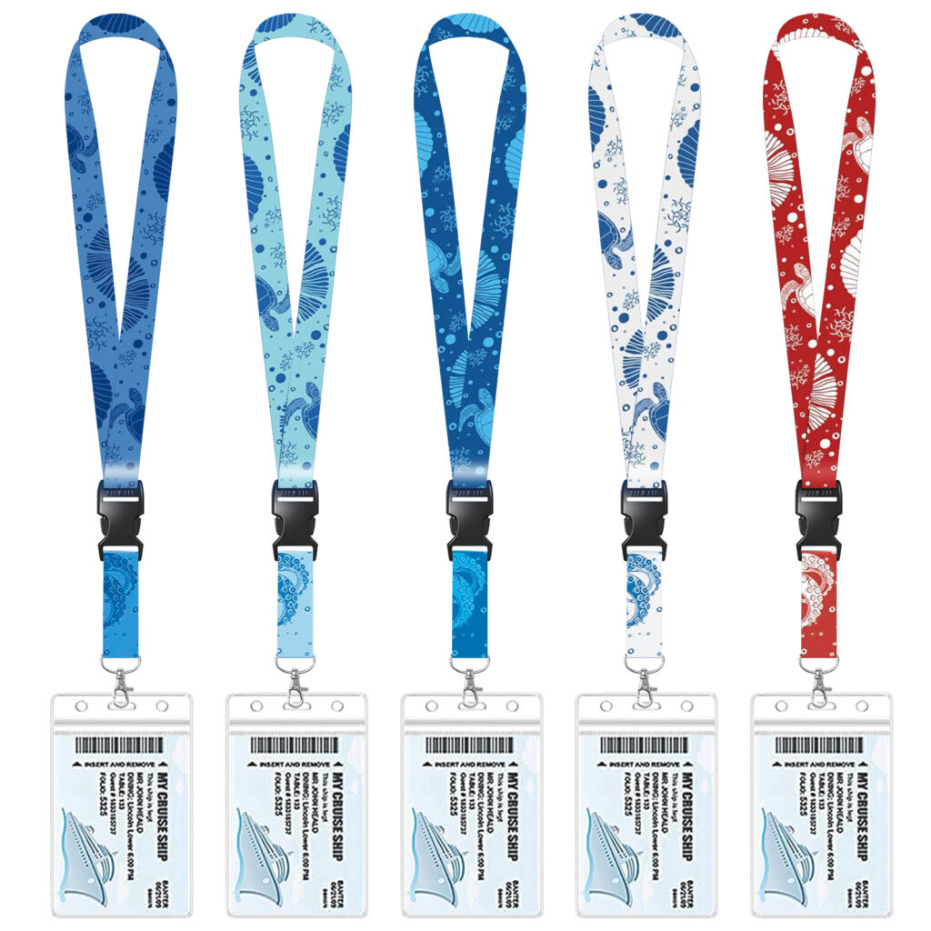 premium cruise lanyards detachable neck strap with waterproof key card holder