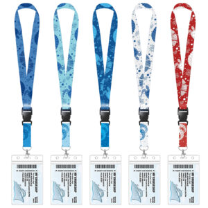 Company premium cruise lanyards detachable neck strap with waterproof key card holder